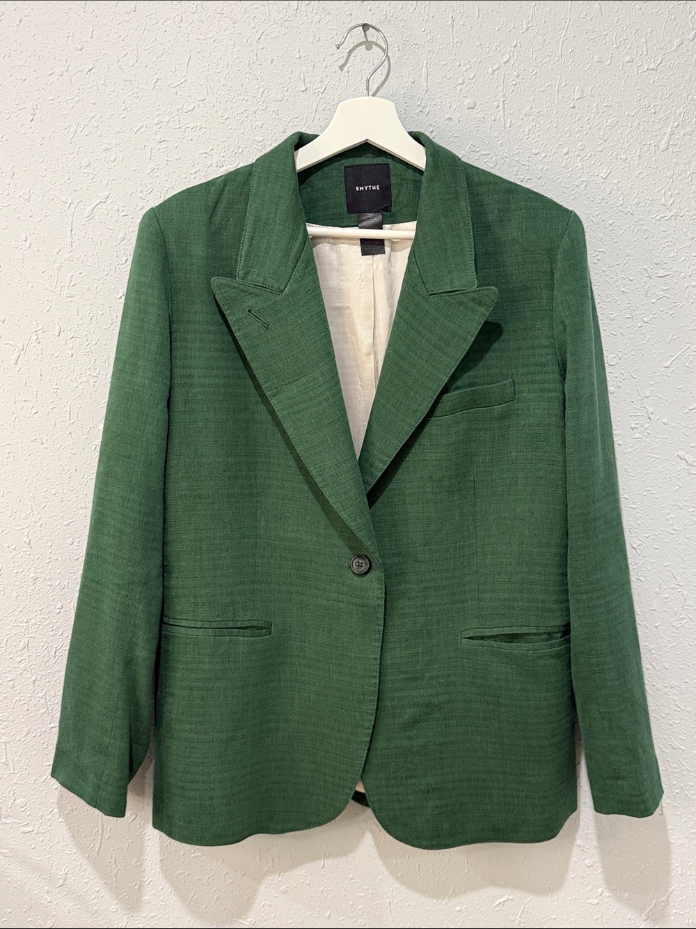 Smythe 90’s Single-Button Blazer Fern Size Large Career Woman